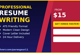write a professional resume and cover letter for your dream job