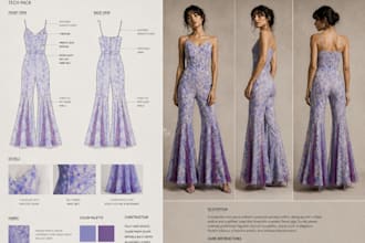 make ai fashion designs and detailed tech packs