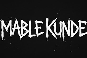 create handdrawn sludge metal logo artwork
