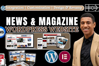 design a news website, magazine website, autoblog website, wordpress news blog