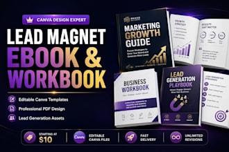 design professional lead magnet, ebook, and workbook in canva
