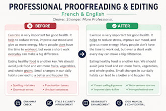 proofread and edit your french text