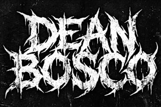design extreme sludge, doom, and metal band logo