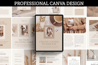 design canva journal workbook planner ebook and KDP interior layout