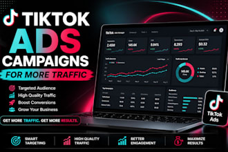 set up and manage tiktok ads campaigns for more traffic and sales