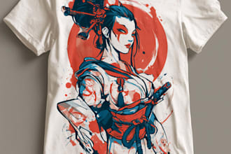 a japanese t shirt illustration