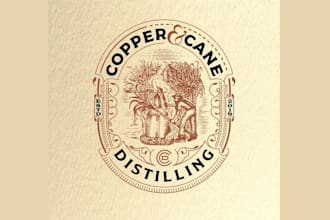 design unique rum distillery logo