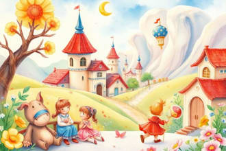 create childrens cartoon book cover art