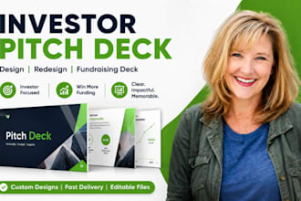 investor presentation, pitch deck redesign, startup fundraising deck expert pro