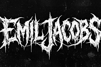 craft unique sludge metal logo for musicians