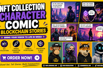 design nft collection character comic blockchain stories web3 character designs