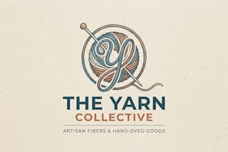design a creative and professional yarn logo for your brand