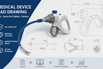medical device cad drawing fda technical drawing manufacturing design