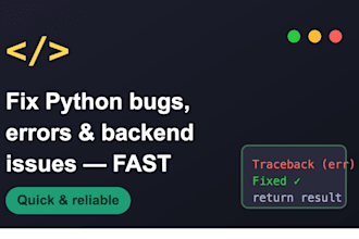 fix python bugs errors and backend issues fast