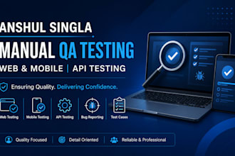 manually test your web or mobile app and give detailed bug report