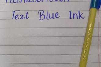 write your text in beautiful handwriting