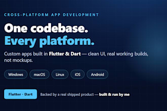 build a cross platform app with flutter for windows ios and android