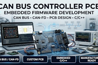 create custom can bus controller pcb and embedded firmware
