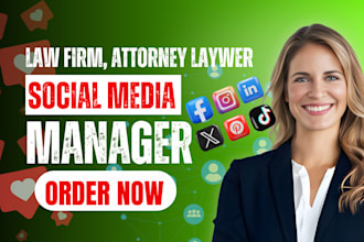 law firm attorney lawyer social media manager linkedin instagram content creator