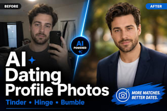 create realistic ai dating profile photos for tinder, hinge and bumble
