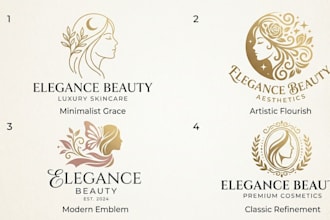 design an elegant woman logo for your beauty brand