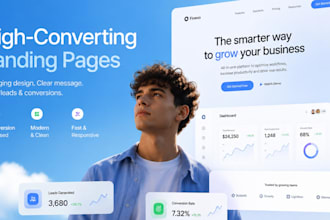design a high converting landing page UX UI design in figma