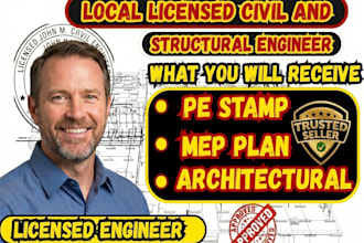 licensed california fl wa ny tx sc civil structural engineer pe stamp drawing