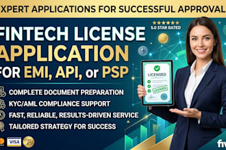 prepare your fintech license application for emi, API, or psp