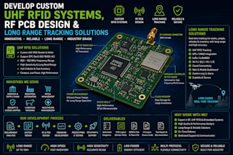 develop custom uhf rfid systems, rf pcb design and long range tracking solutions