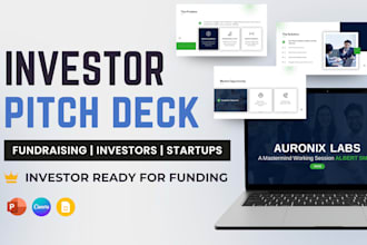 create an investor ready startup pitch deck for fundraising
