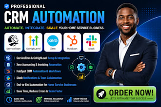 servicetitan gohighlevel xero make hubspot slack automation home service