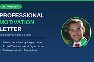 write a professional motivation letter for eu agencies epso and government jobs