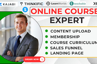 create your online course, membership site and sales funnel