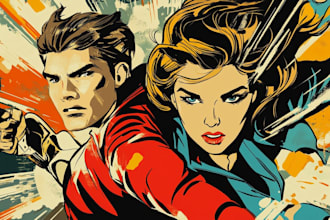 make professional superhero comic artwork