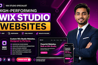 design wix studio website, wix landing page, redesign wix, wix website design