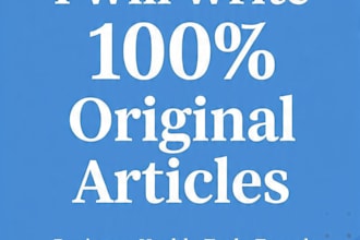 write professional articles for you
