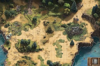 draw  fantasy map, site plan, plat map, site map, neighborhood and  fantasy map