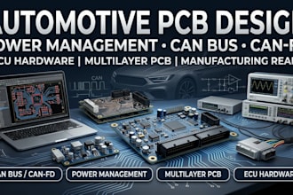 design automotive pcb with power management and can communication