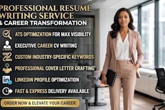 do ats resume rewrite, executive cv, and linkedin optimization
