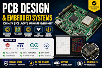 design esp32 stm32 arduino pcb, embedded systems and iot hardware