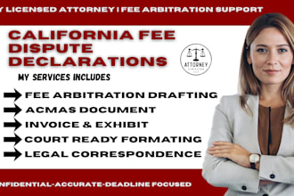 draft california  fee dispute declaration and legal supports documents