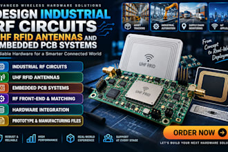 design industrial rf circuits, uhf rfid antennas and embedded pcb systems