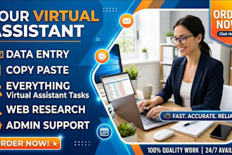 do excel data entry, copy paste pdf to excel, web research