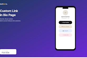 design a custom link in bio page for your brand
