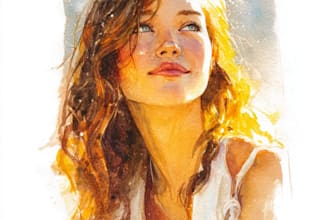 watercolor portrait painting, photo to watercolor portrait
