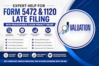 file late form 5472 and 1120 with reasonable cause penalty relief