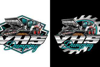 design modern delightful skid steer and dump trailer logo for you