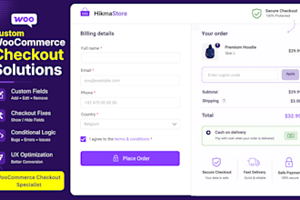 customize and fix woocommerce checkout page