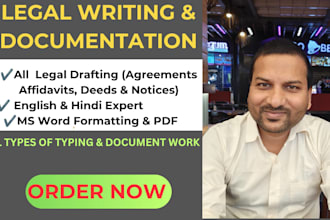 draft legal agreements and contracts