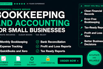 provide monthly bookkeeping and accounting services for small businesses